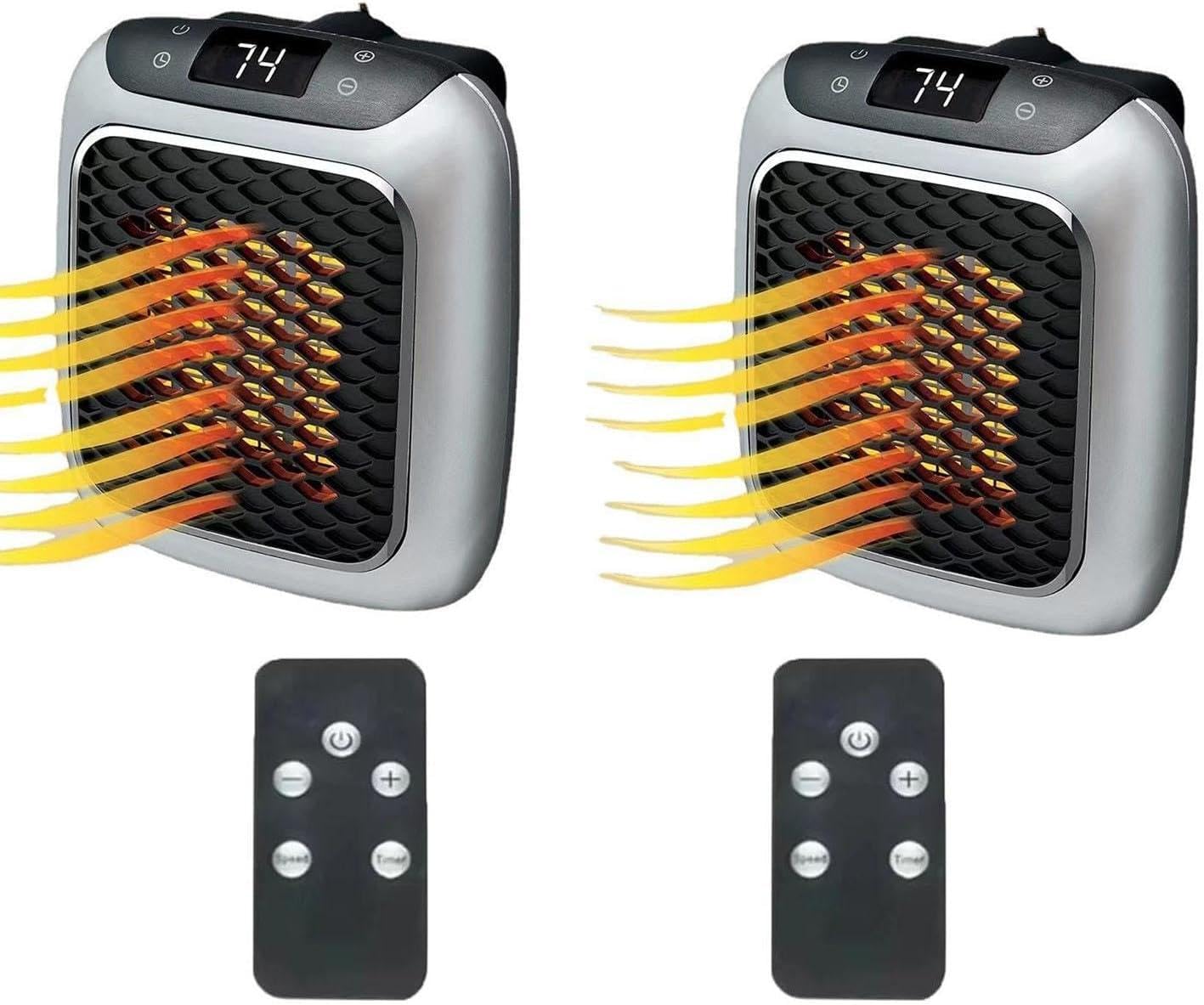 Ozzie Heater, Chauffage Électrique Mural 800W, Appareil de Chauffage enfichable, Appareil de Chauffage en céramique avec télécommande, Mini-chauffage pour prise murale,Mural Home Bedroom Office