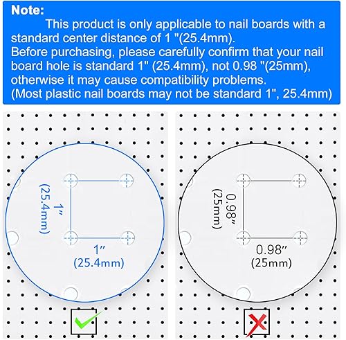 Vista 7 de Kit organizador de accesorios de tablero de clavijas de 310 piezas, cestas de tablero de clavijas y soporte para toallas de papel para ganchos