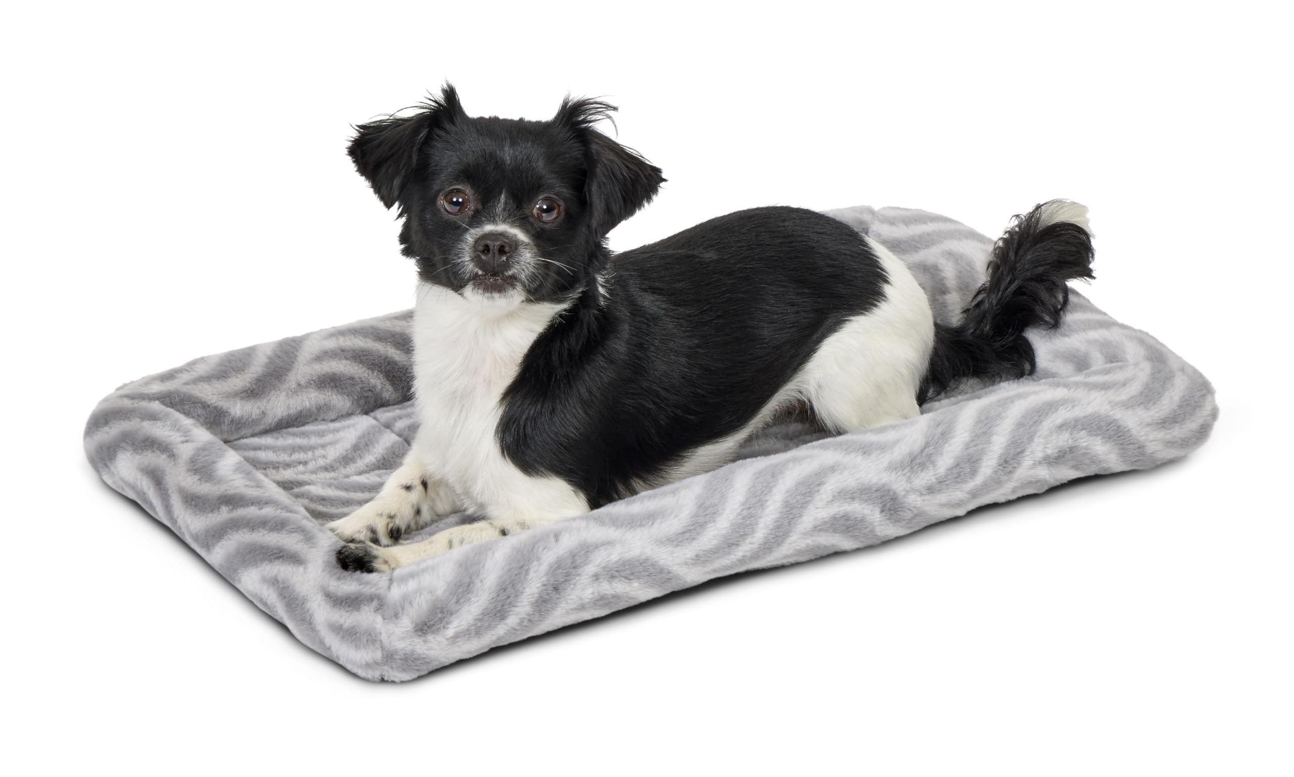 MidWest Homes for Pets QuiteTime Deluxe Wave Bolster Bed for Small Dogs; Easily Machine Wash and Dry; Gray; 22"; 40222-WVGY