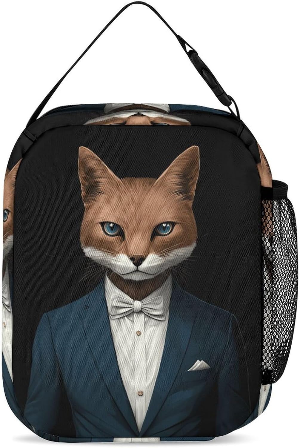 Handsome Fox Cute Backpack Sets with Lunch Box And Pencil Case Casual 3Pcs Daypack Set for Women Men image 5