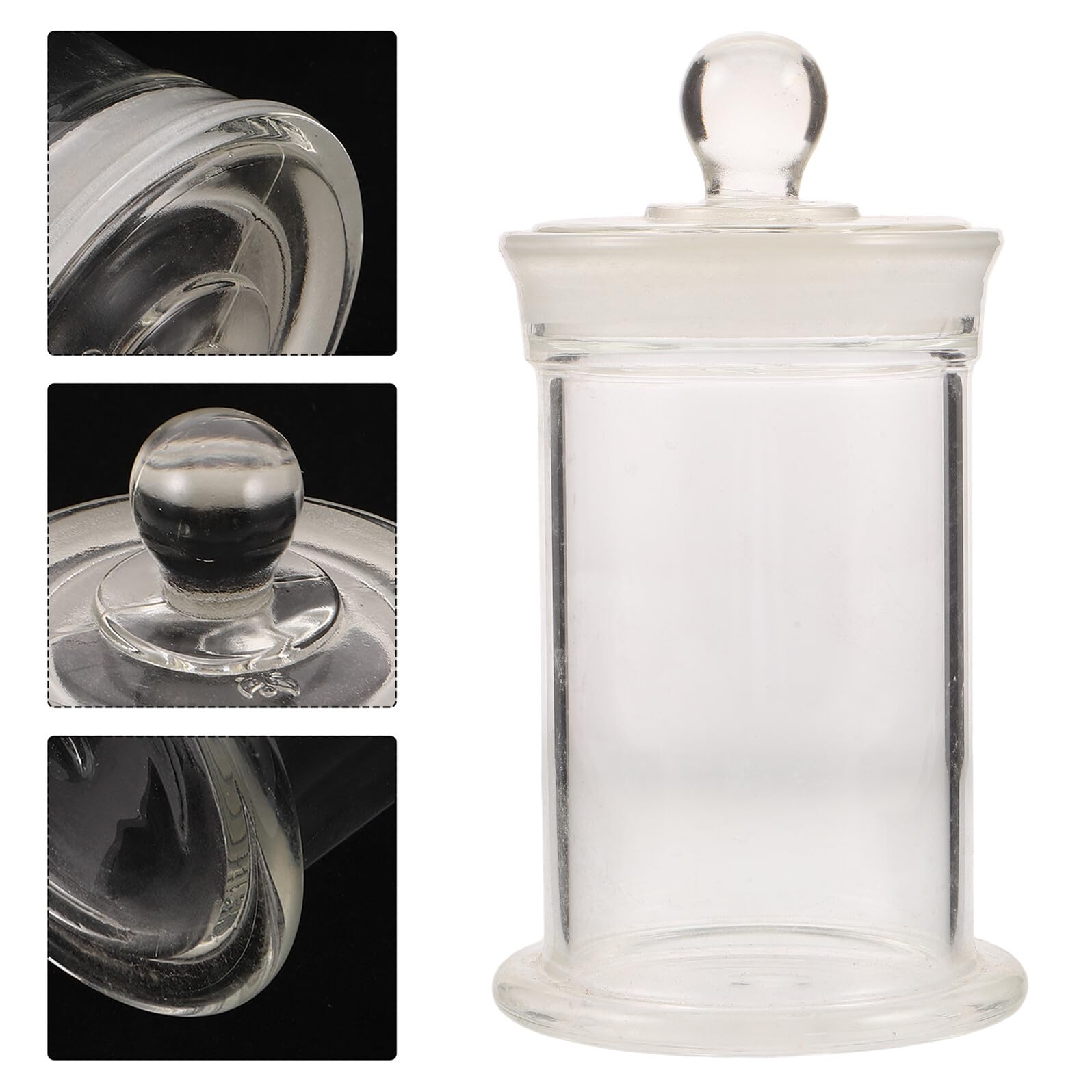 Frasco de Vidrio para Muestras de Laboratorio 75X120Mm, Botella de Borosilicato Alto con Boca Ancha y Tapa Hermética, Recipiente Químico Resistente al Calor para Almacenamiento