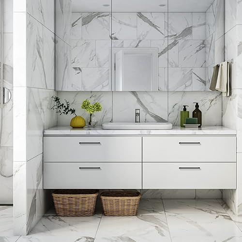 Vista 16 de Ravinte Paquete de 10 tiradores cuadrados de gabinete de 10 pulgadas, manijas negras de gabinete de cocina, accesorios de cocina negro mate