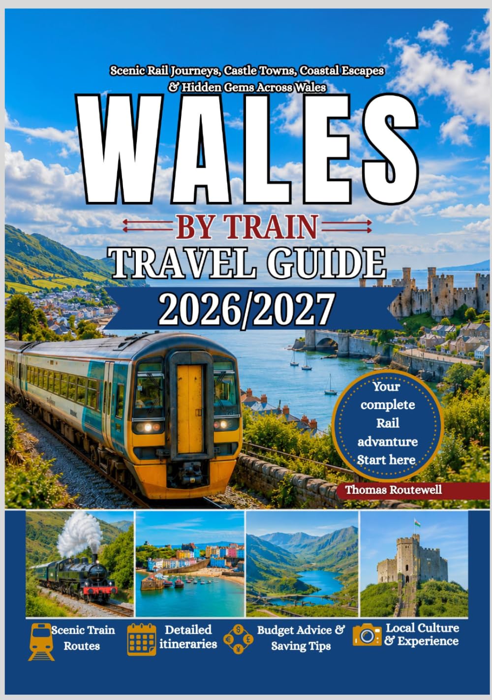Wales by Train Travel Guide 2026/2027: The Ultimate First-Time Rail Guide to Wales Featuring Snowdonia, Cardiff,Conwy Castle, Coastal Railways, Heritage Steam Trains, Hidden Villages & Scenic Welsh A