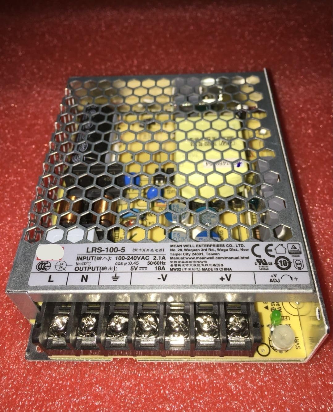 Fuente de alimentación industrial de marco cerrado LRS-100-5, 5 V, 18 A, salida única, 90 W CA/CC