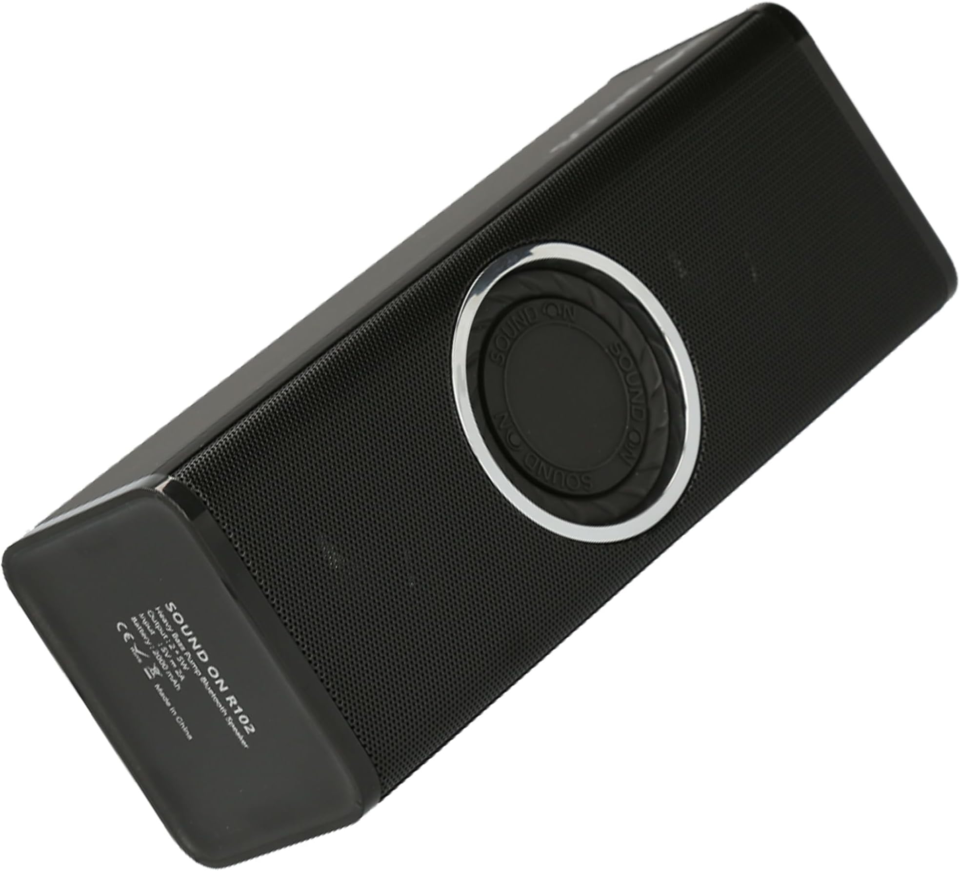 SOUND ON Bluetooth Speaker 10W - Portable Wireless Speaker with Dual Woofer - HD Bass with 5 Hours Playback Time | Bluetooth 5.0 with USB Reader & FM Radio - WaterProof Speaker (Black)