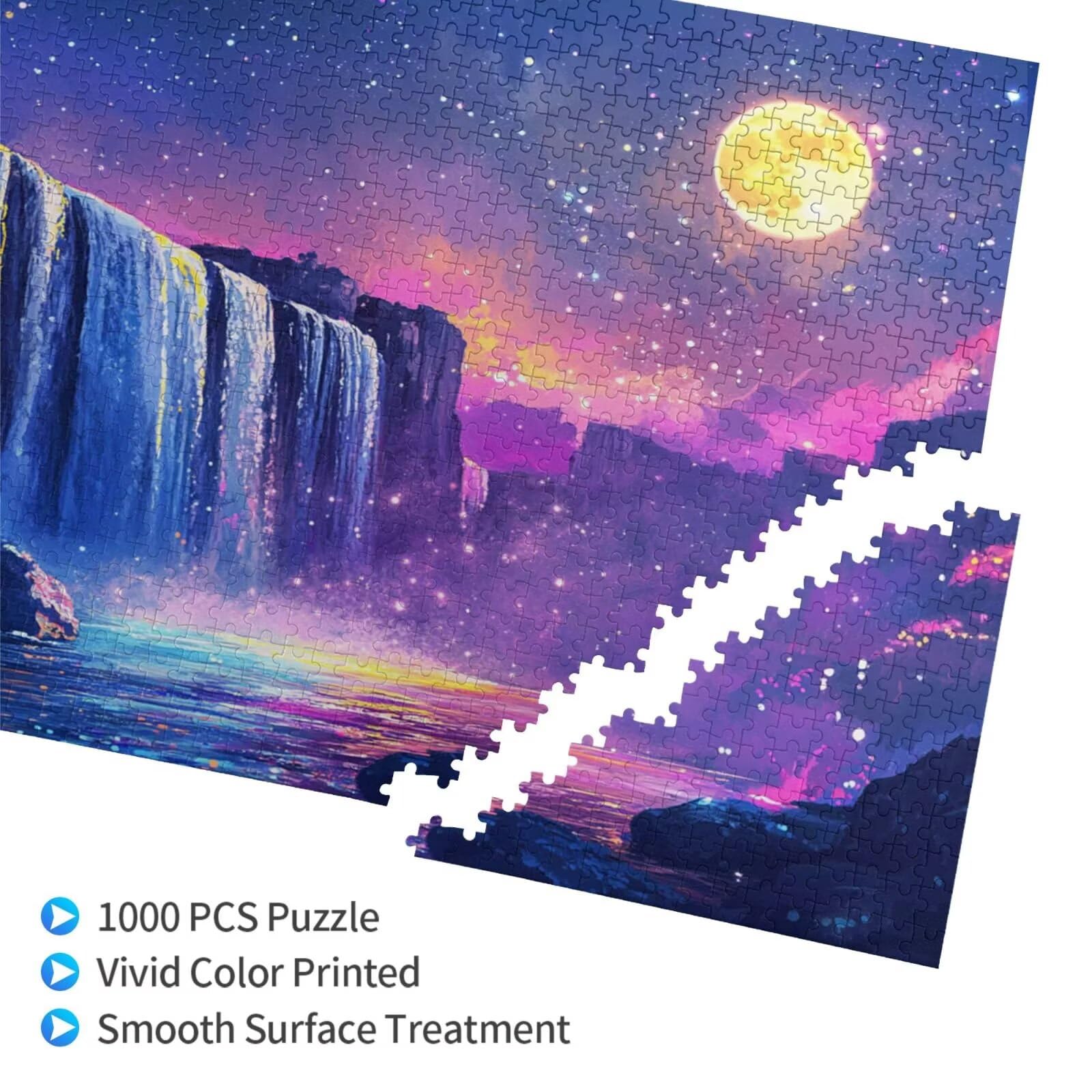 Puzzle fantastyczne 1500 elementów, krajobraz, puzzle dla dorosłych, z pudełkiem na prezent, duże drewniane puzzle dla dorosłych, gra zręcznościowa dla całej rodziny, prezenty dla kobiet, 87 x 57 cm