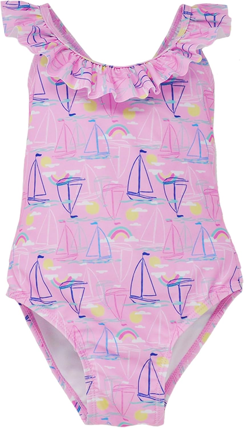 Flap Happy Baby Girls' UPF 50+ Mindy Crossback Swimsuit