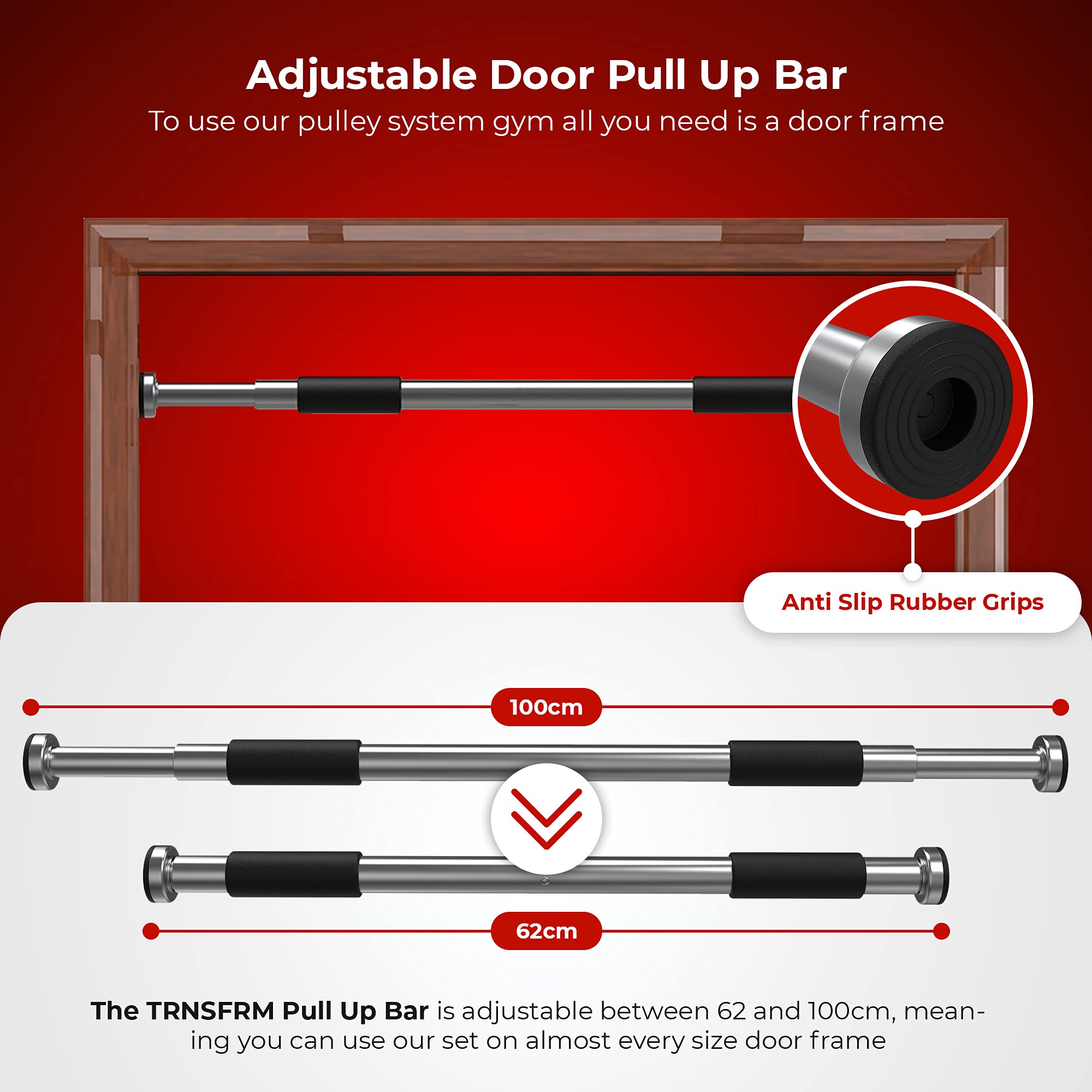 Buy TRNSFRM Pulley System Gym with Door Frame Pullup Bar Home Gym
