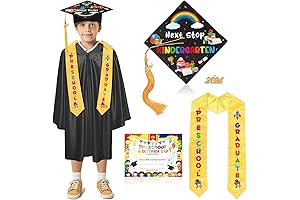 Complete Preschool Graduation Set: Cap, Gown, and Accessories