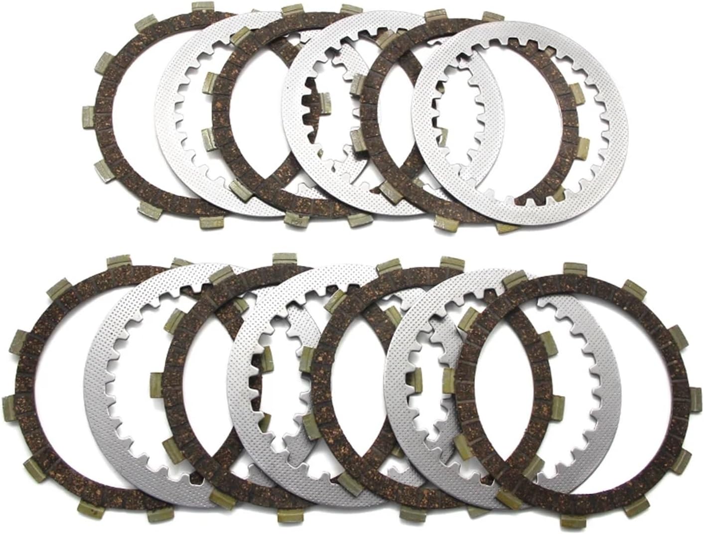 Performance Motorcycle Clutch Friction Disc Plate Kit Fit for XS250 XS400 Models - OEM Compatible Replacement 383-16321-00