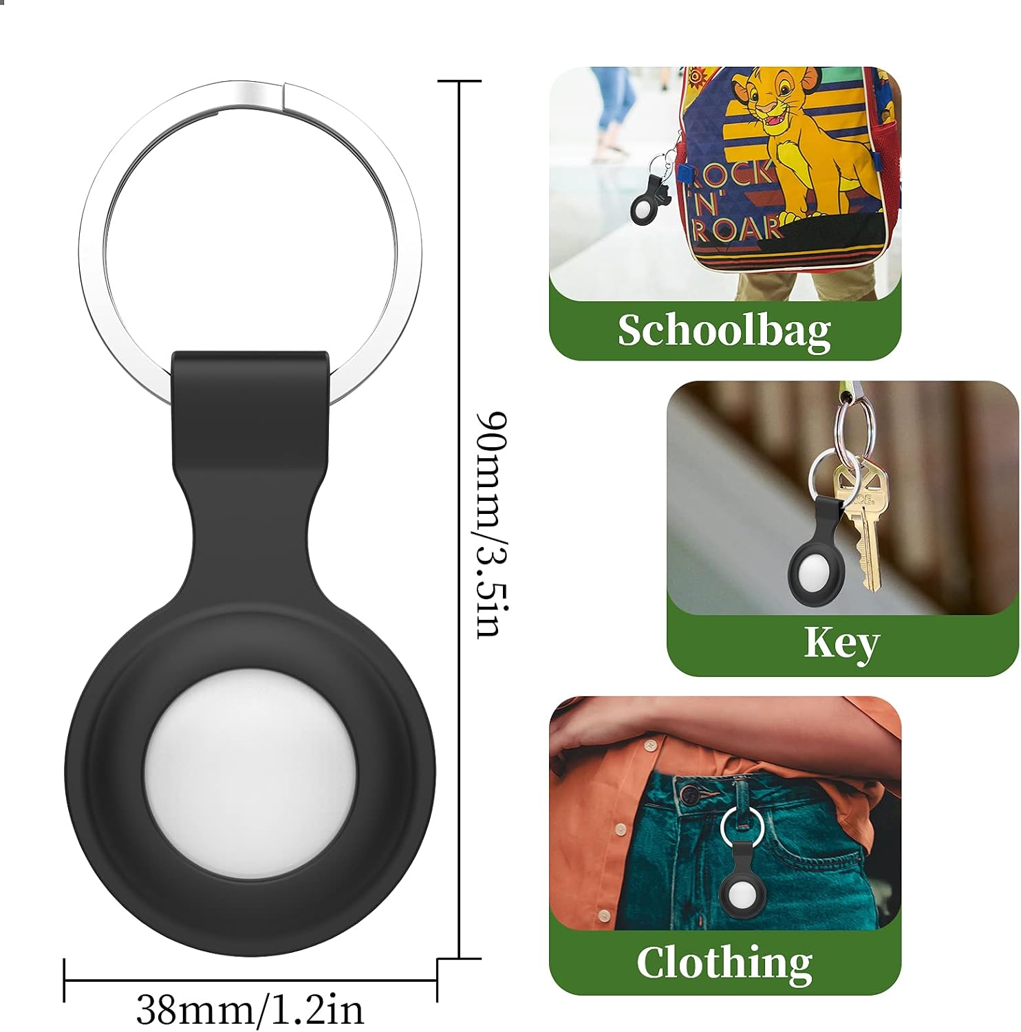 veezoom silicone protective case for airtags anti lost for airtags case compatible with apple airtags keychain lightweight cover protector for airta