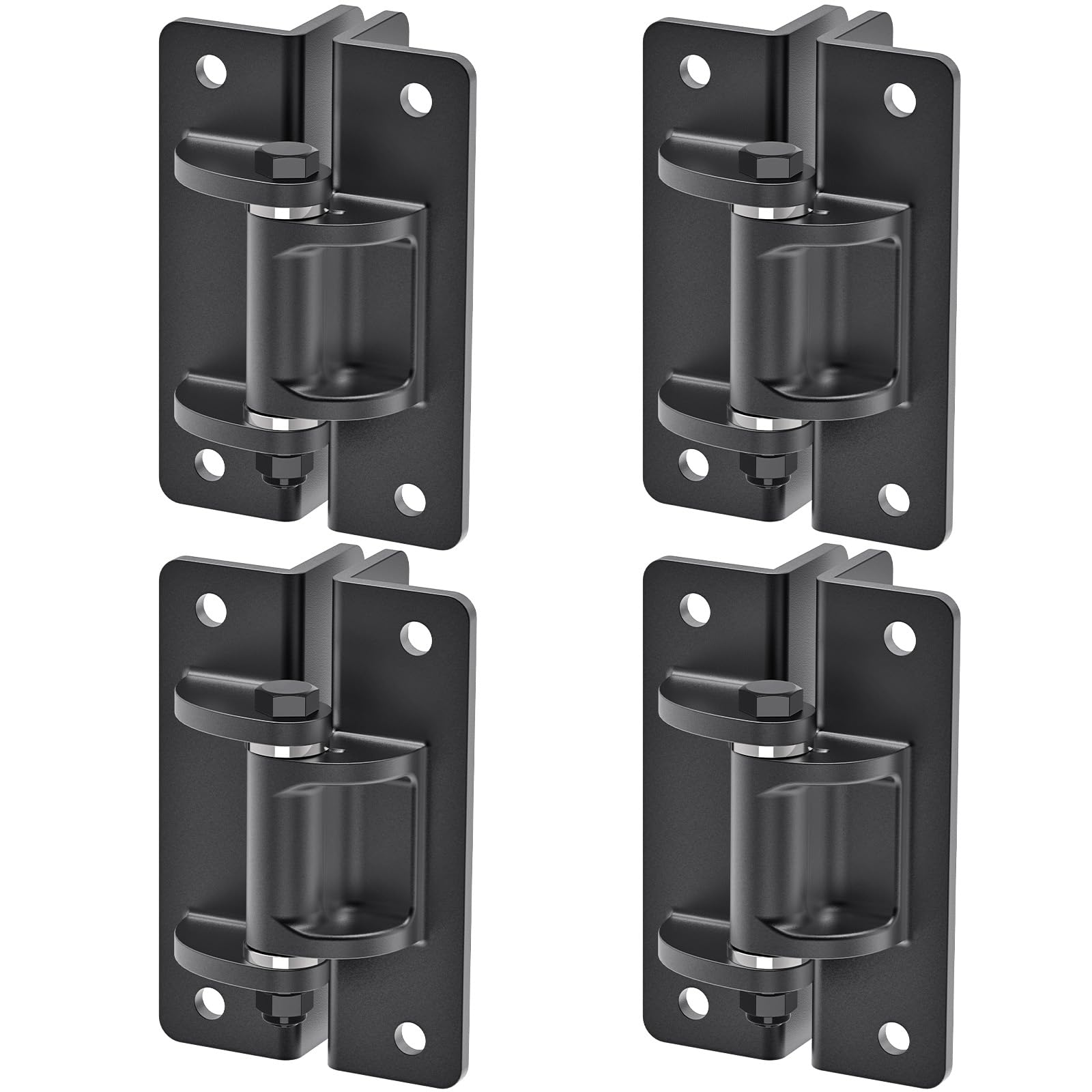 Charnières de portail robustes Insaga lot de 4 gonds en L de 6mm pour barrière lourde