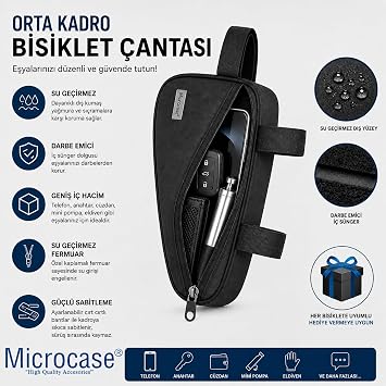 Microcase Bisiklet Elektrikli Bisiklet Orta Kadro Arası Üçgen Çanta AL5621