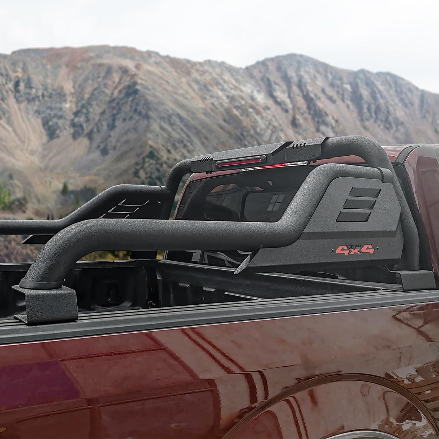 Truck Bed Roll Bars, Universal Adjustable Chase Rack Sport Bar for Full-Sized & Mid-Sized Trucks Compatible with Ford F-150/F-250/F-350, Ram 1500/2500/3500,GMC Sierra, Chevy Silverado, Tundra, Titan