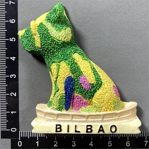 Miniatura 6 de Escultura de cachorro Museo Guggenheim Bilbao España Imán de refrigerador de viaje Recuerdo Decoración de nevera Adhesivo Magnético 3D Colección