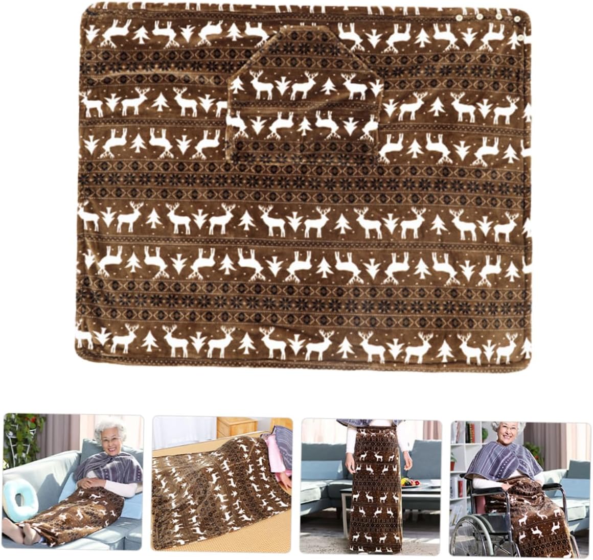 Mikinona Skin-Friendly Wheelchair Blanket Throw for Bed Office Travel Elderly Winter Nursing Home Care