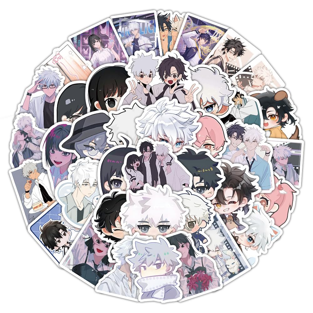 Links Click Sticker Anime Character Charles Figure Graffiti Decal for Tablet Cup Skateboard Bike Helmet Decoration 64pcs