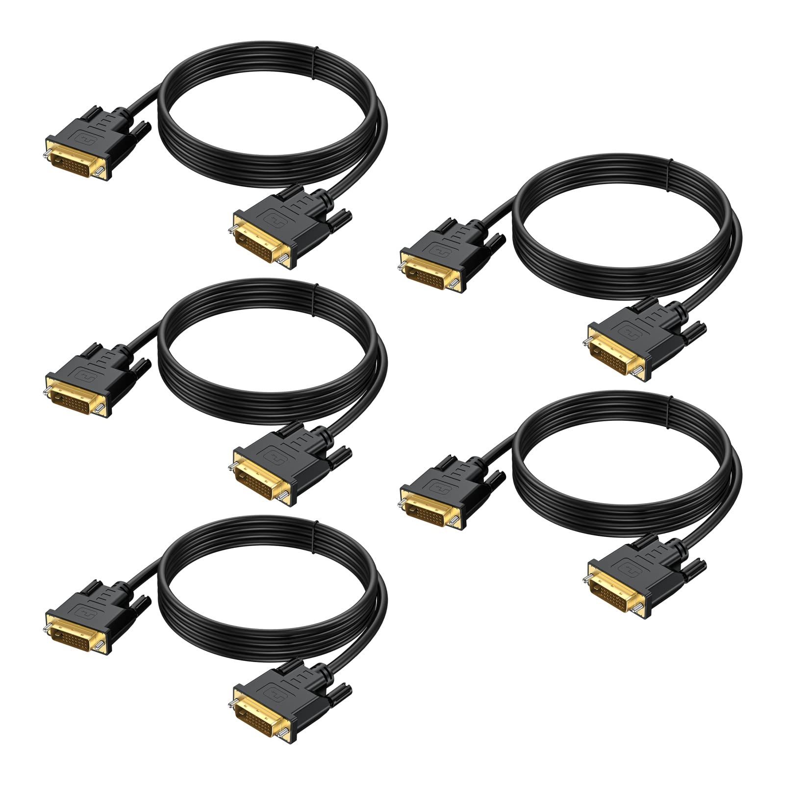 DVI To DVI Cable 6FT, QGeeM DVI-D 24 1 Dual Link Male To Male Digital Video Cable Support 2560x1600 Laptop Gaming Dvd Laptop Hdtv Projector - View #13