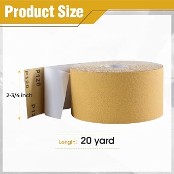 120-Grit 2-3/4in x 20 Yards Longboard Sandpaper Roll PSA Sandpaper