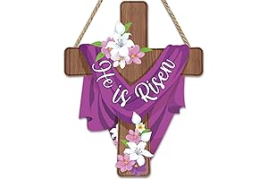 He is Risen Cross Door Sign Hanger