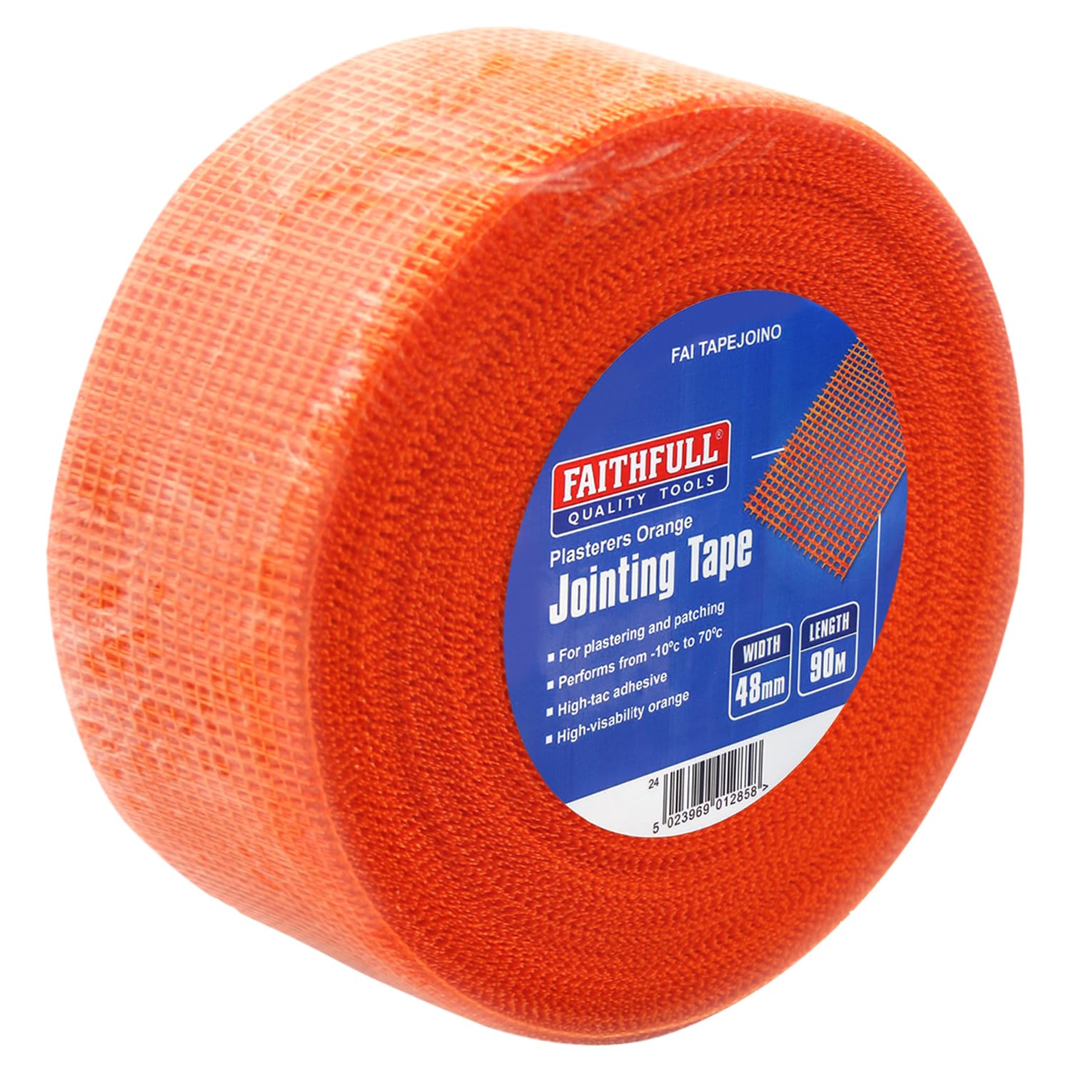 Faithfull FAITAPEJOINO Plasterers Orange Jointing Tape 48mm x 90m