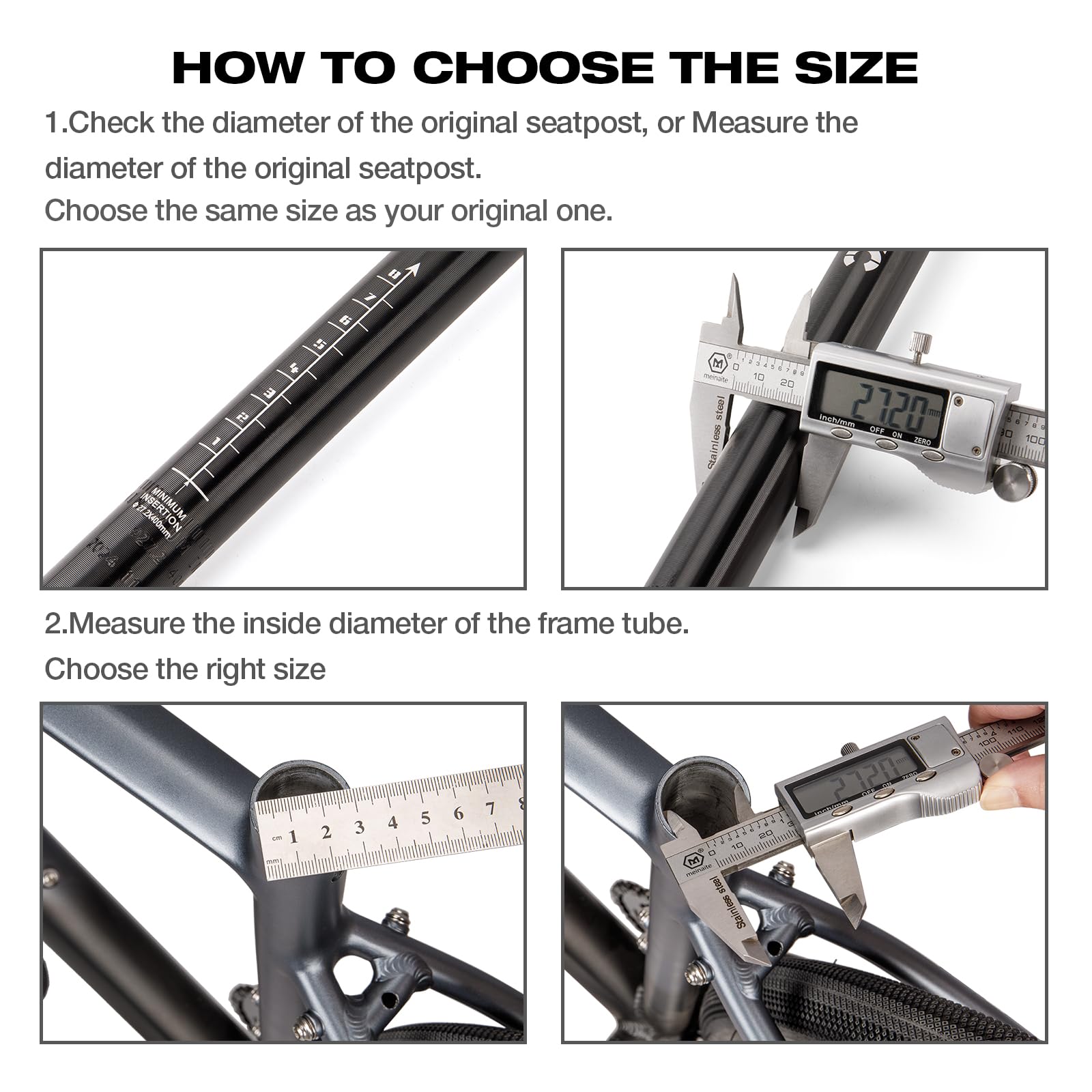 CXWXC Tige de selle de vélo 27,2 30,9 31,6 mm x 400 mm – Amortisseur de chocs – Ressort hélicoïdal réglable confortable pour Touring et Bikepacking