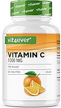 Vitamina C 1000mg - 365 compresse in un anno di fornitura - Effetto Rilasciato nel Tempo - Vitamina C + Estratto di Rosa Canina + Bioflavonoidi di Agrumi - Vegan - Altamente Dosato