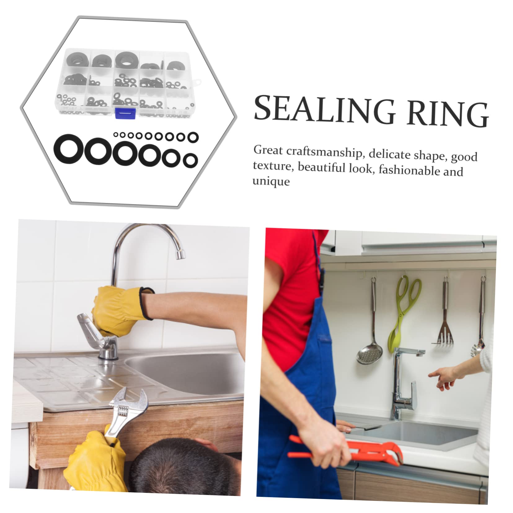 DOITOOL 215piezas Arandelas Planas Para Tornillos Arandelas De Anillo De Montaje Para Lavabo Accesorio De Sellado Para Baño Planas Para Fregadero y Lavabo