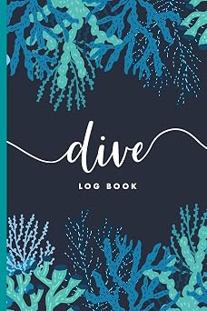 Scuba Diver Log Book Track & Record 100 Dives with Detailed Data - Nautical Coral Design