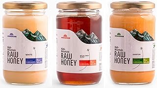 World's Finest 100% Pure Raw Unfiltered Honey 3-Pack Variety in Glass Jars. Winner of 36 International Awards. Rich Natura...