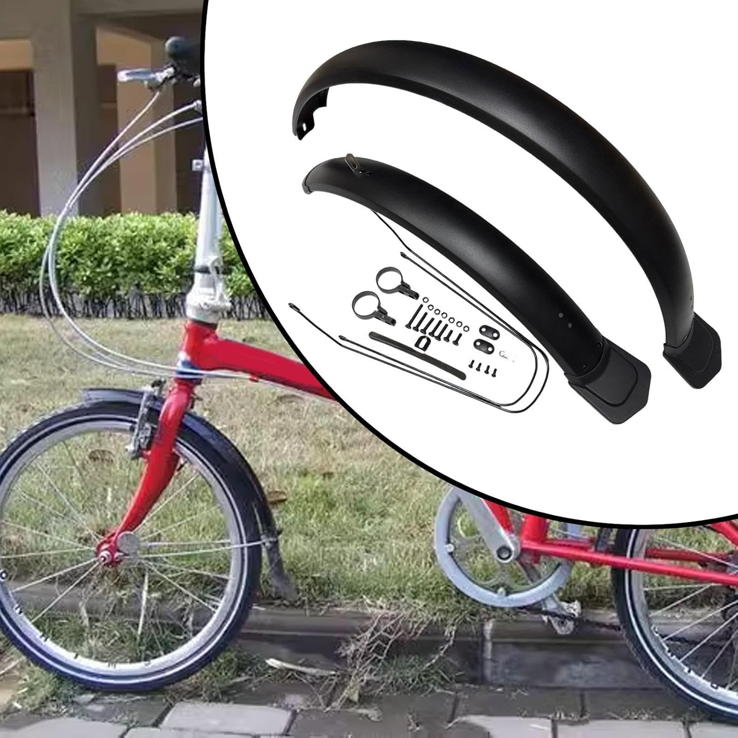 Bike Mudguard Bike Fenders 26 Inch Easy Installation Bicycle Mud Guard Front & Rear Repair Fittings Mountain Road Bike Parts