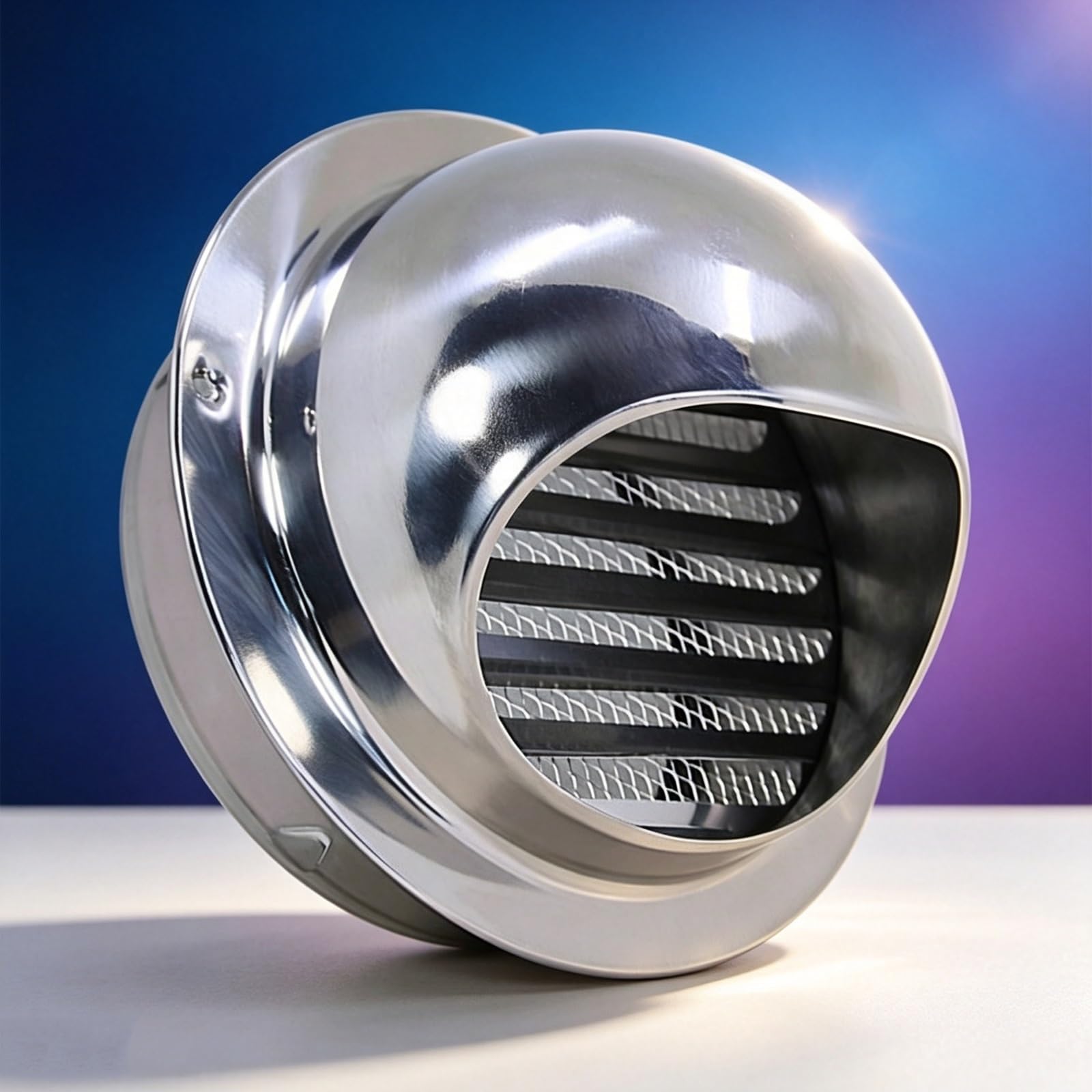 Lmvyuvlf Silver 304 Stainless Steel Bull Nose Vent Cowl External Cooker Extractor Duct