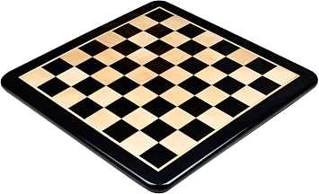 CHESSBAZAAR Wooden Chess Board in Ebony Wood & Maple 21" - 55 mm Square