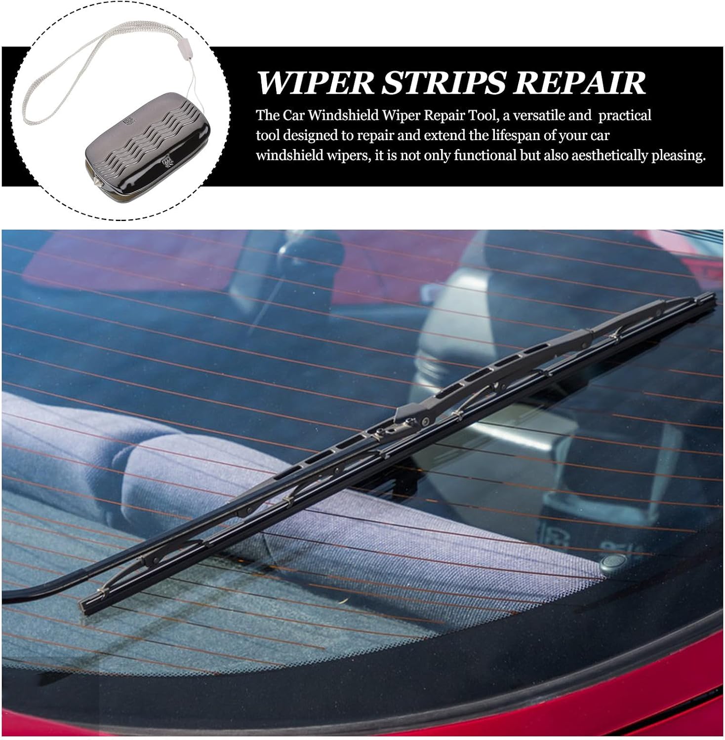 DOITOOL Universal Car Windshield Wiper Strip Repair Tool Made of Sturdy Abs Material to Extend the Lifespan of Wiper Blades for Effective Windshield Maintenance