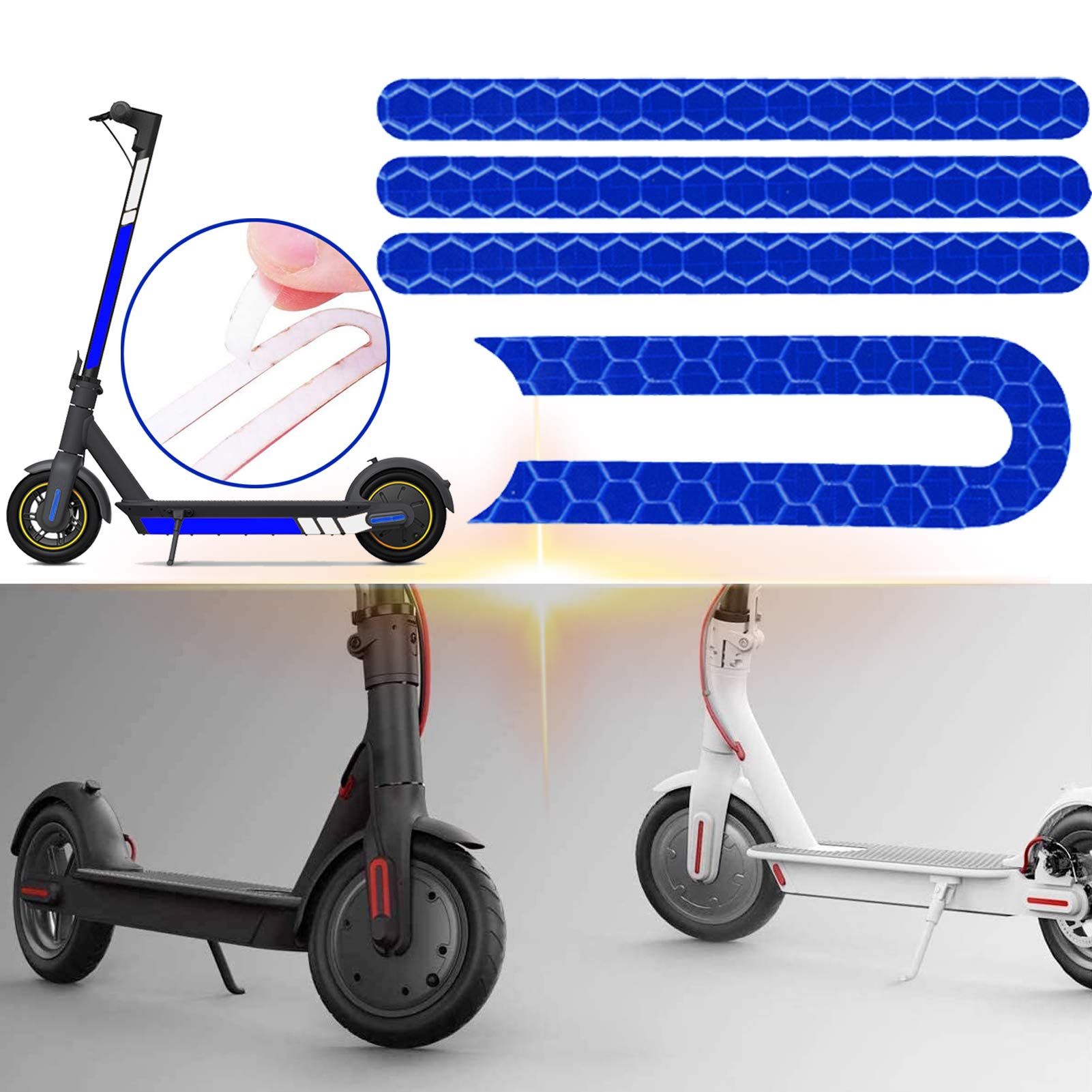 ADESIVI RIFLETTENTI SCOOTER Elettrico E-bike Avvertenza Per Nove Punti ES1/ES2/ES3/ES4 EUR 4,37 - Foto 8