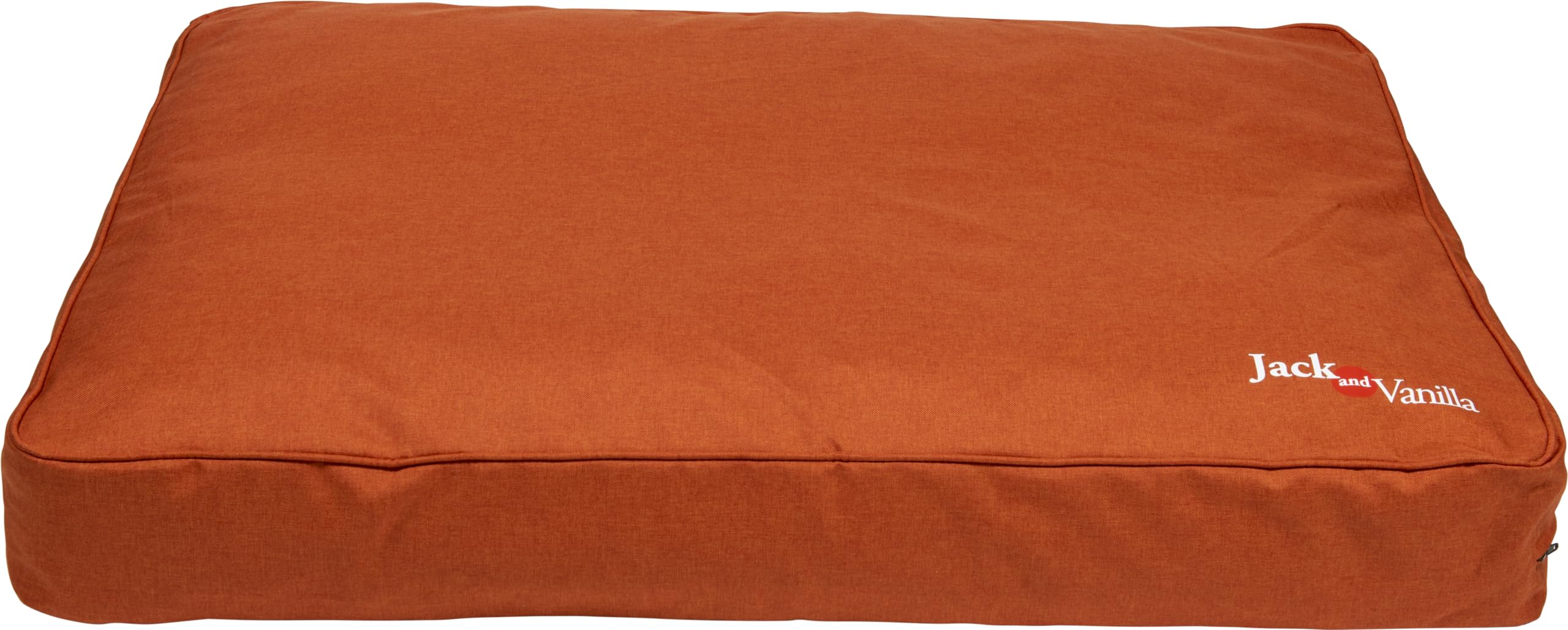 Lit pour chien mouillé et odeurs d'humidité : découvrez le coussin étanche orange Jack and Vanilla