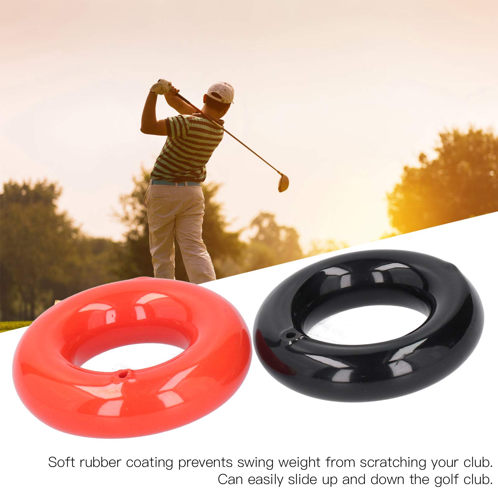 Anillo Pesas Golf, Mejora Distancia y Precisión, Accesorio Entrenamiento Golf, Calentamiento Técnico para Profesionales y Aficionados, Equipo Entrenamiento Diario