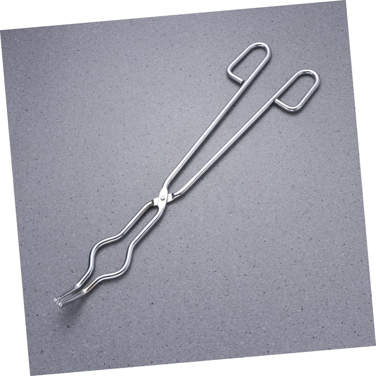 Steel Crucible Tongs 45cm Chromium Plated Anti-Slip for Beaker Use | Silver Finish, Beaker and Crucible Handling, Lab Accessory, Suitable for Scientific Work, Precise Gripping