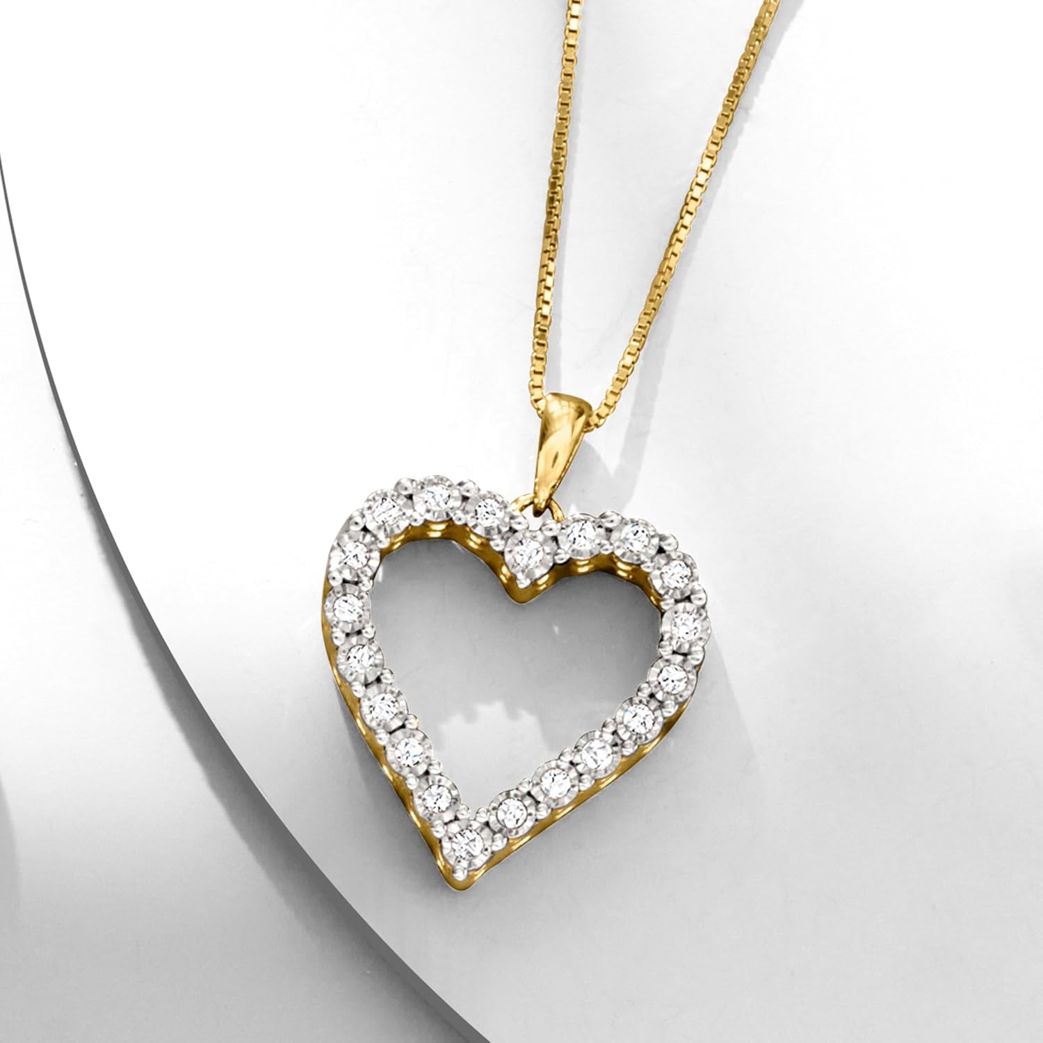 Ross-Simons 0.30 ct. t.w. Diamond Heart Pendant Necklace