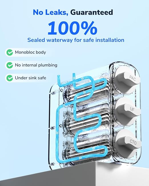 Filtro de agua ultrafiltración bajo fregadero 0.01μm EcoViva miniatura 6
