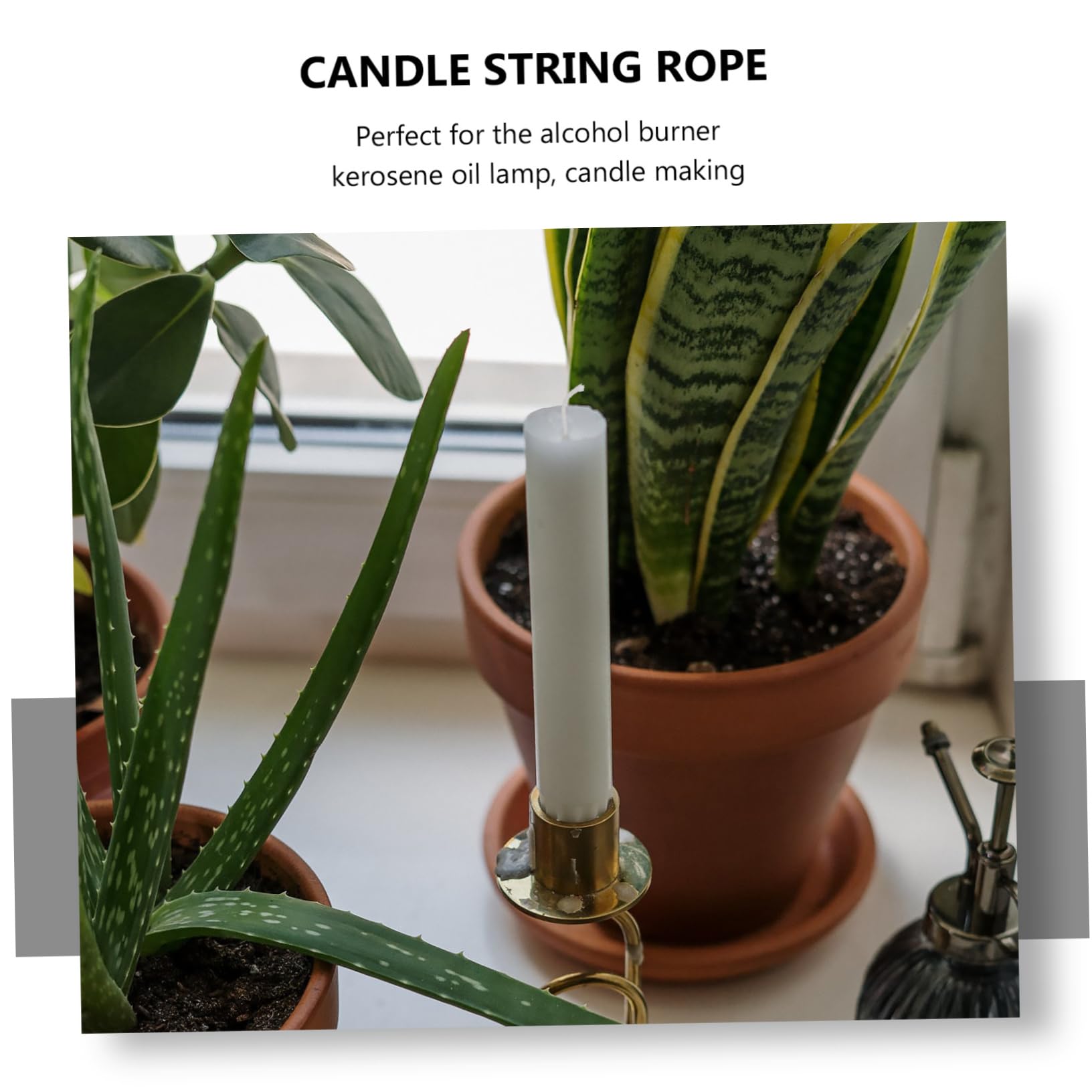 Lurrose 3rotoli Spool Di Stoppini Cotone Per Candele Fai Da Te Di Corda Intrecciata Per Creare Candele Artigianali Resistente e Riutilizzabile Perfetta Per Contenitori Di Varie Forme