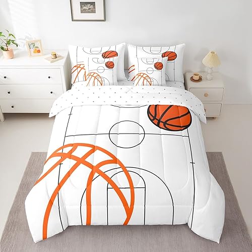 Miniatura 31 de Feelyou Juego de ropa de cama de fútbol americano tamaño Twin de 7 piezas, patrón de balón de fútbol americano para niños, niñas y adolescentes,