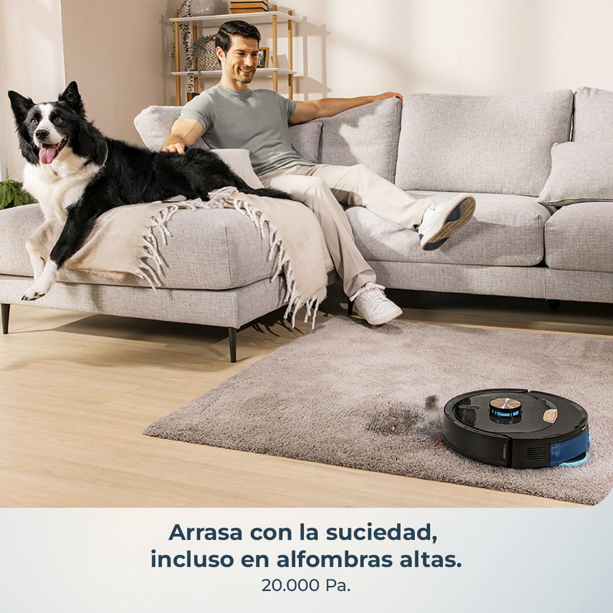 Cecotec Robot Aspirador con Base de Autovaciado e IA Conga Y100 X-Treme. 20000Pa, Navegación Láser e Inteligencia Artificial, 20000Pa, Base de 2.8L, Autonomía hasta 220m², Control App 3.0