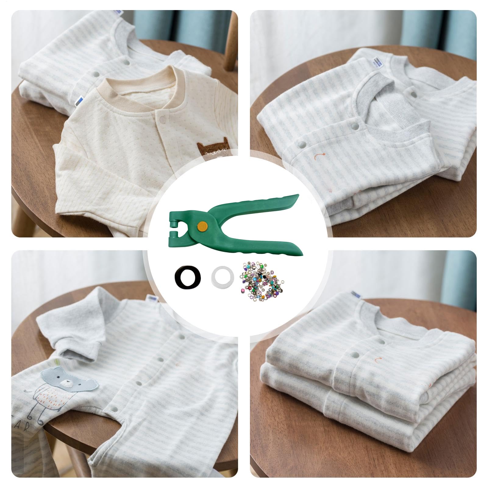 Kit Pinze Per Occhielli E Rinforzi Portatile con 200 Occhielli | Kit Di Utensili Per Foratura Resistente Scarpe Pelle Cinture Tessuto Bandiere Carta e Artigianato
