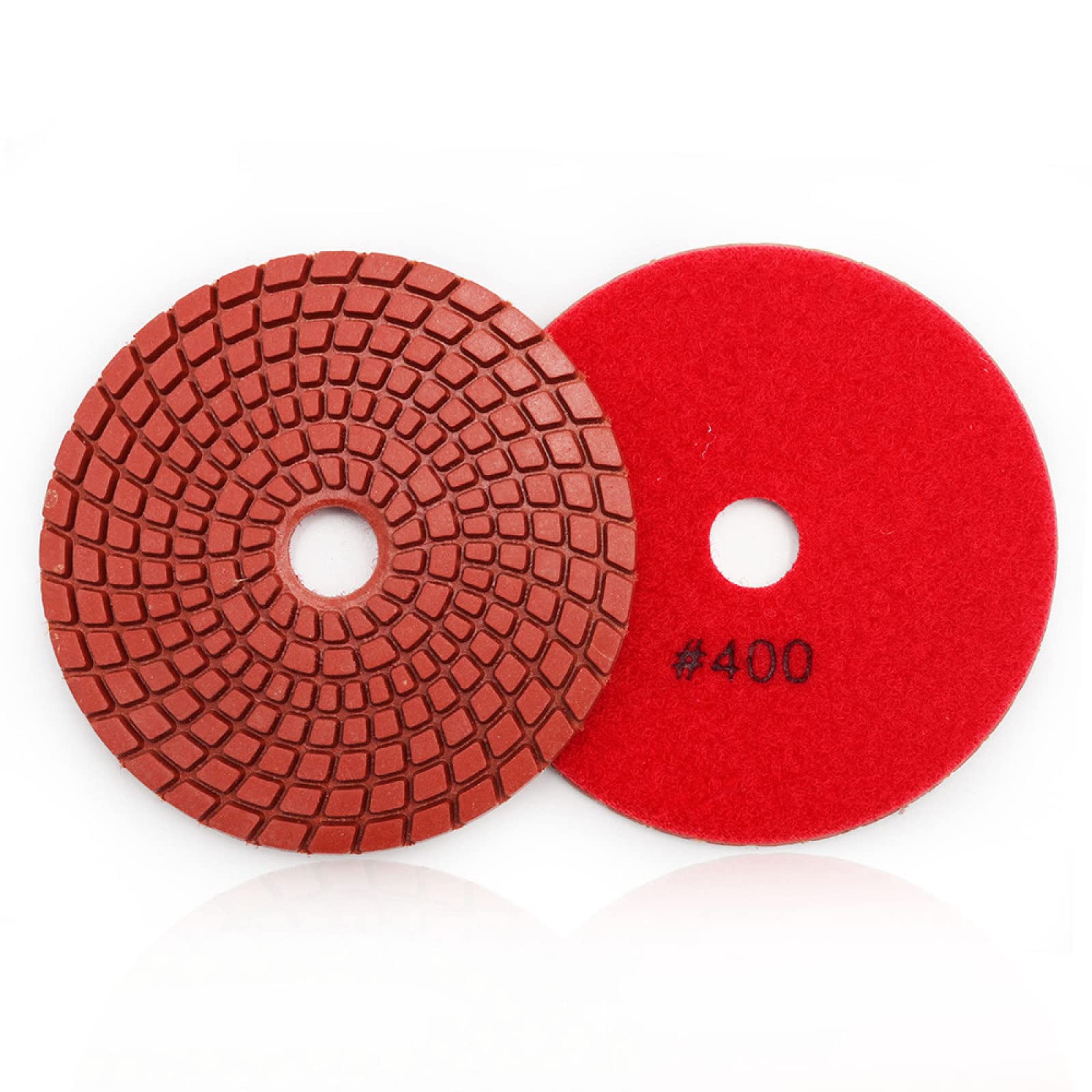 Almohadillas pulidoras de diamante, Disco de pulido flexible de diamante profesional de 4 pulgadas, 5 piezas, n.º 400, for granito, mármol y cerámica