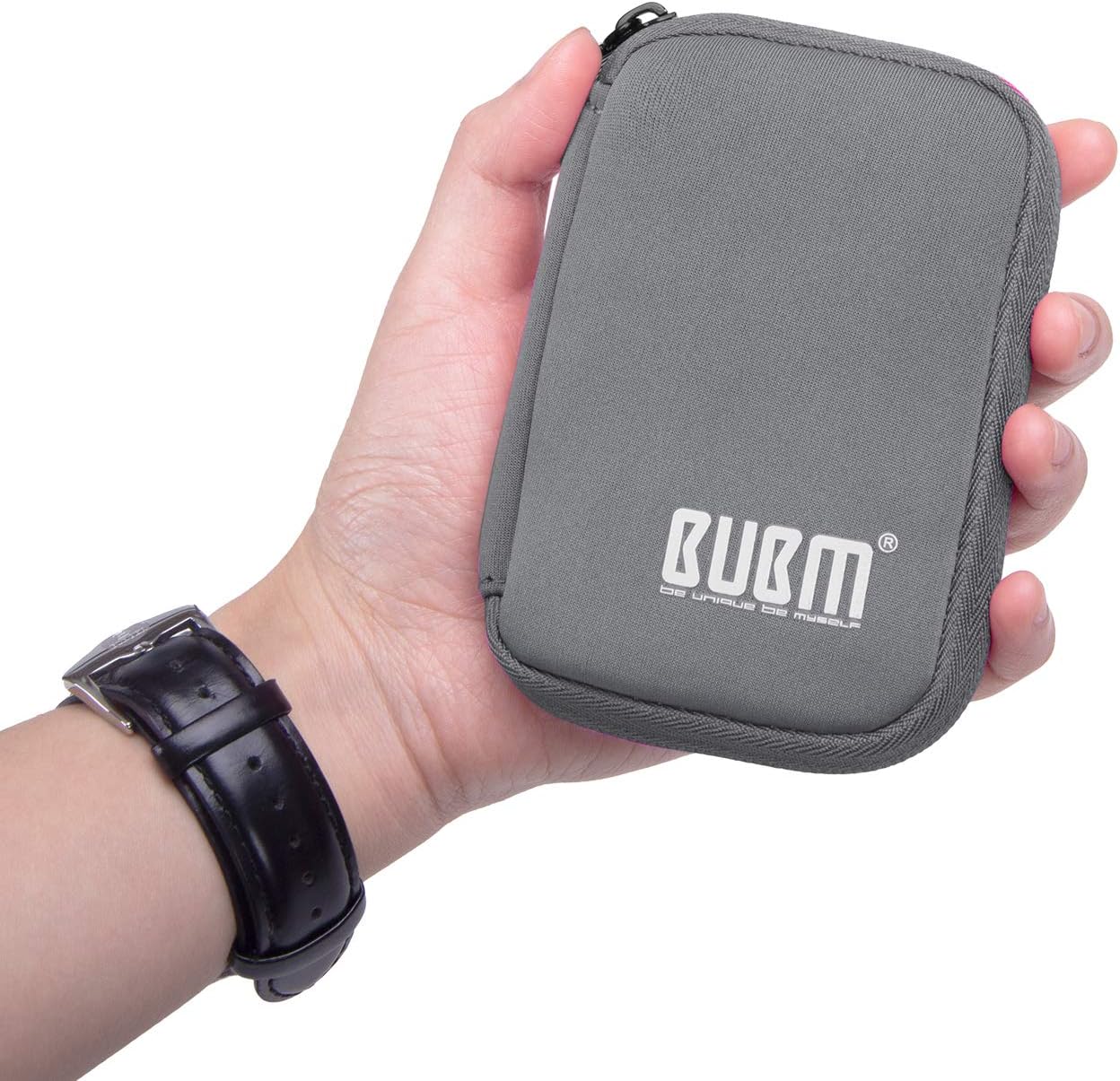 BUBM Mini USB Flash Drive Sticks Carrying Case with Soft Padded Cover, Easy to Carry, 6-Capacity, Gray