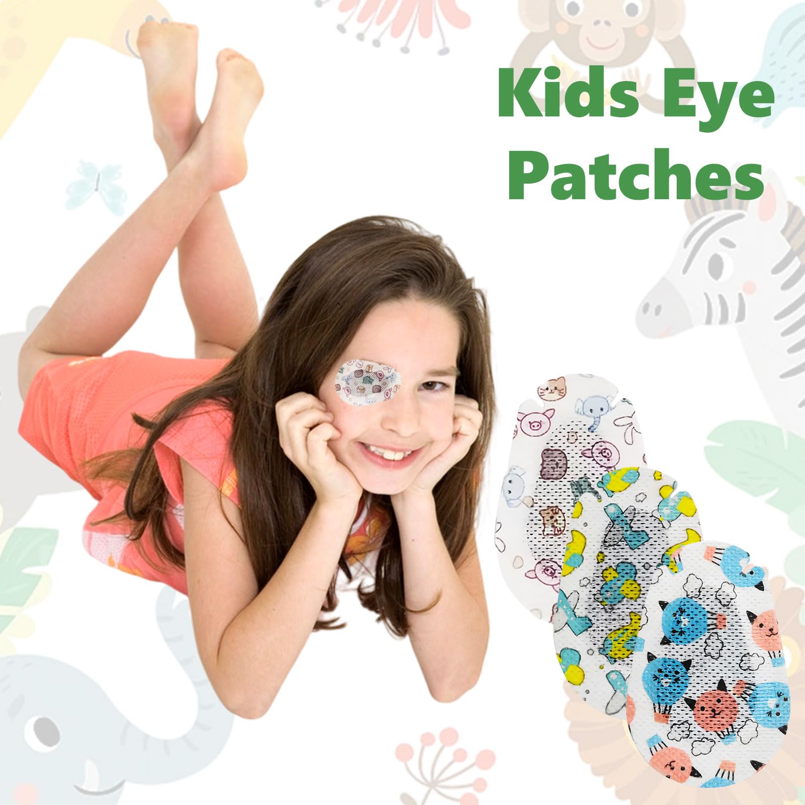 30 Pièces Patchs Adhésifs Respirants pour les yeux, Pansements Oculaires, patches oculaires enfants pour traitement de l'Amblyopie Pour enfants et adultes (7,5x5cm)