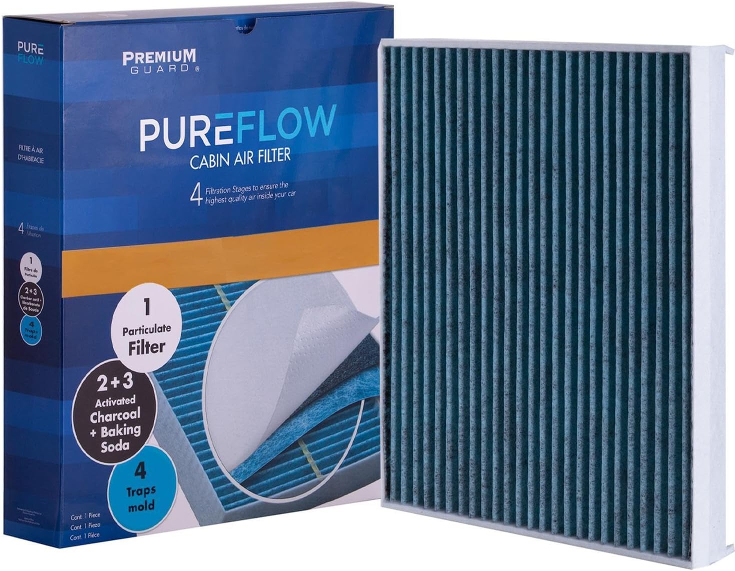 PG Cabin Air Filter PC8214X | Fits 2015-2025 Ford F-150, 2017-2025 F-250 Super Duty, F-350 Super Duty, 2018-2024 Expedition, 2017-2024 F-550 Super Duty, 2018-2024 Lincoln Navigator