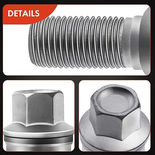 Miniatura 8 de A-Premium Juego de 5 piezas de pernos de rueda M14-1.50 compatibles con Audi A8 Quattro 2011-2020 Q3Q3 Quattro 2015-2018 Q5 2009-2020 Q7 Q8 S8 SQ5