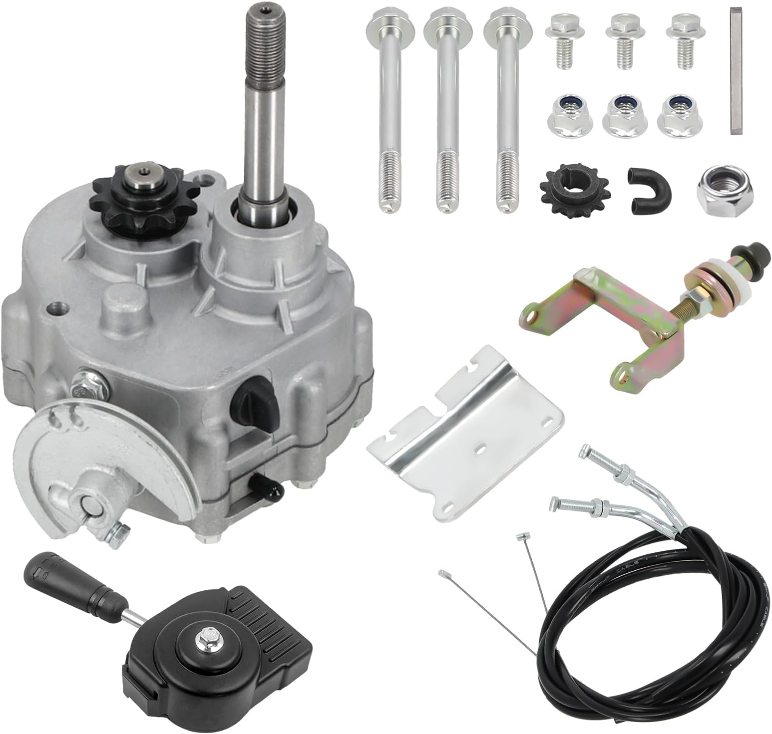 maXpeedingrods Go Kart Forward Reverse Gearbox Kit 212cc for 2HP-13HP Engine 4 Stroke Only Works with 30 Series Torque Converter 3 Shift Modes #35 Chain Go Karts Accessories Go Kart Transmission